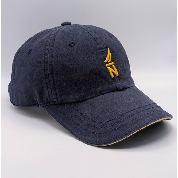 Nautica Blue & Yellow Embroidered Logo Adjustable Strap Vintage Dad Hat Cap Y2K - Picture 1 of 5